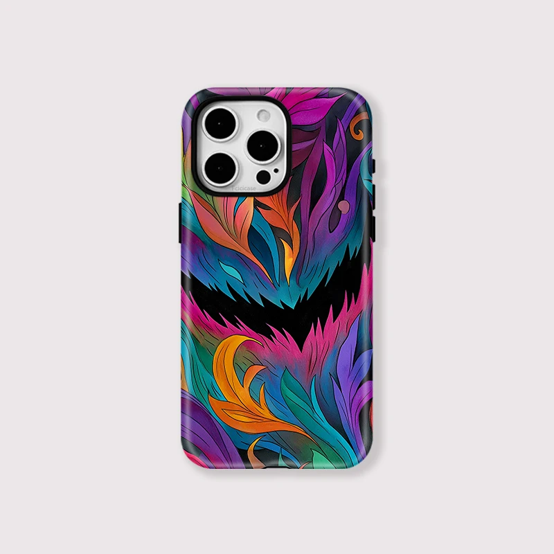 Colorful Painting Matte Silicone Case iPhone 16 Pro Max - View 1
