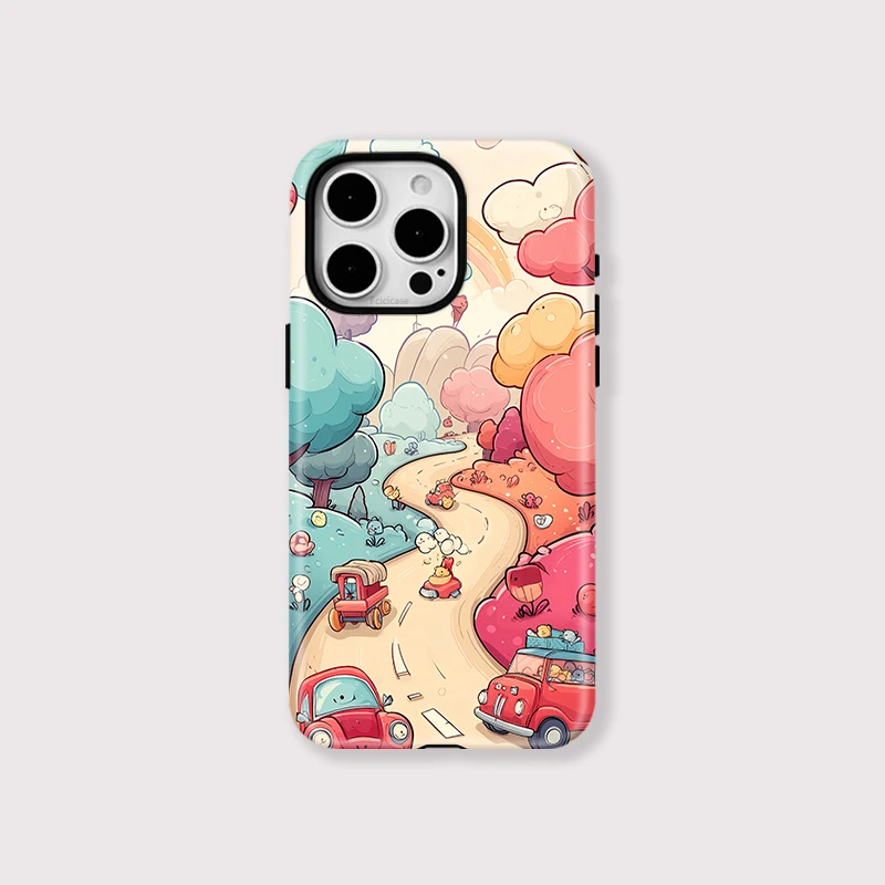Cartoon Pattern Acrylic TPU Case iPhone 16 - View 1