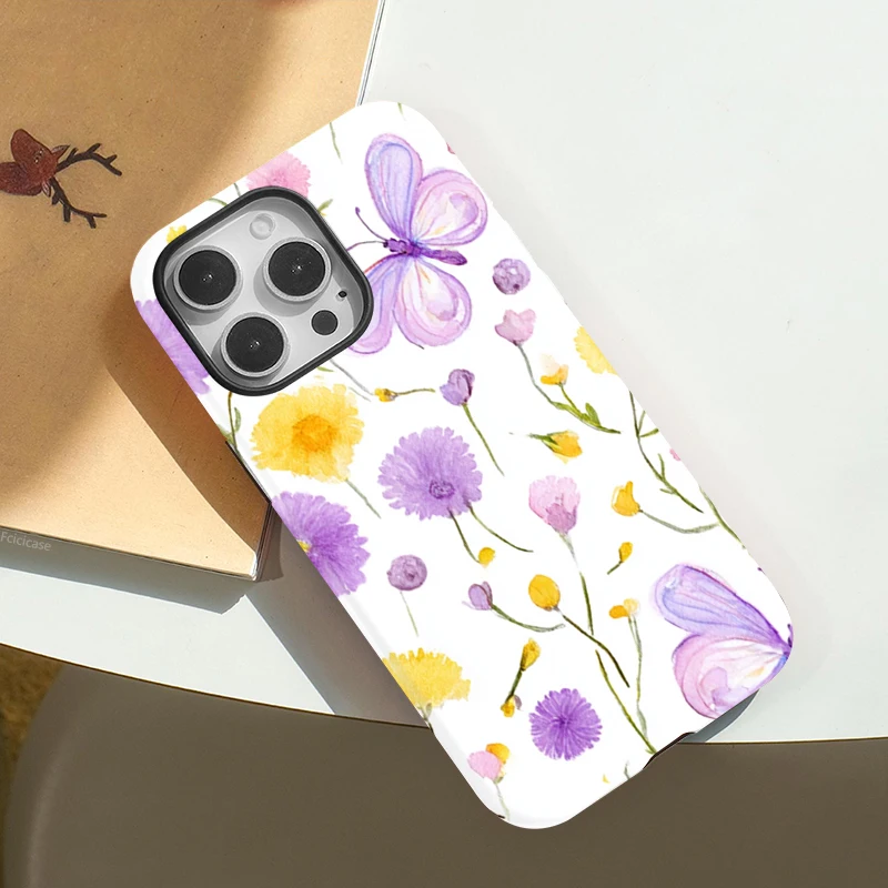 Fashion Flower 2-in-1 Acrylic Case iPhone 16 Plus - View 3