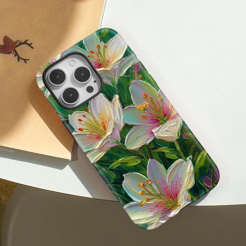 Flower Acrylic Magnetic Shockproof Case iPhone 16 Pro Max - View 3