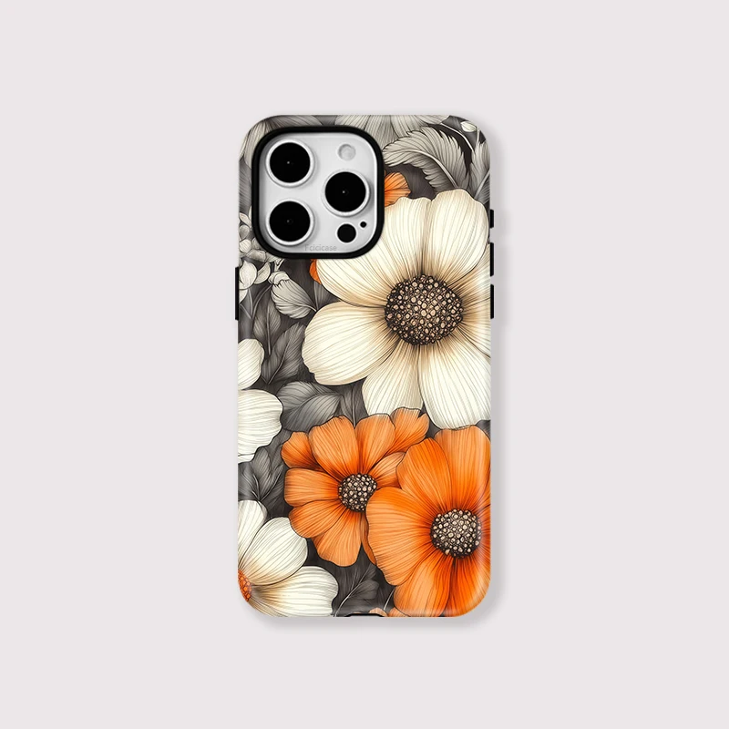 Vintage Flower 2-in-1 Case iPhone 15 - View 1