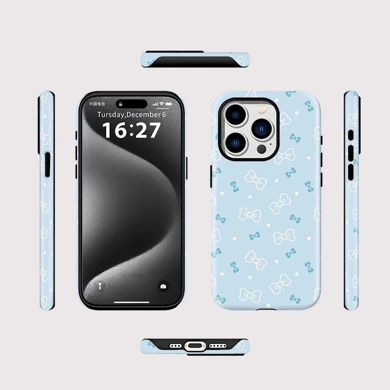 Bow Knot Circular Dots Luxury Case iPhone 16 Plus - View 2