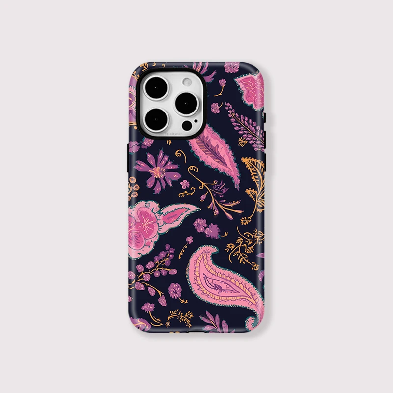 2-in-1 Fashion Flower Silicone Case iPhone 16 Pro Max - View 1