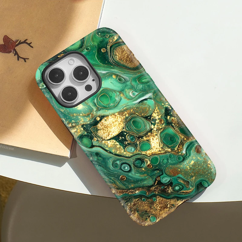 Marble Pattern Shockproof Case iPhone 15 Pro Max - View 3