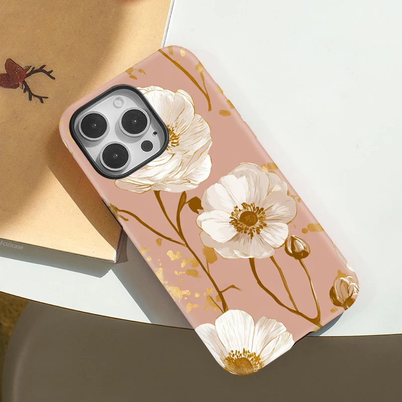 Vintage Flower Magnetic Case iPhone 15 Plus - View 3