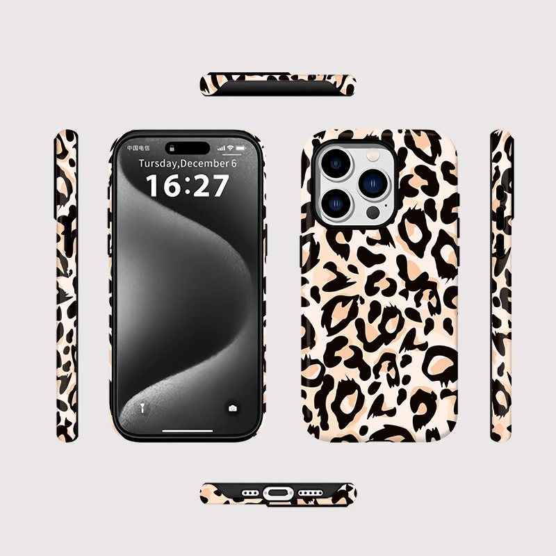Leopard Luxury Double-layer Case iPhone 16 Pro - View 2