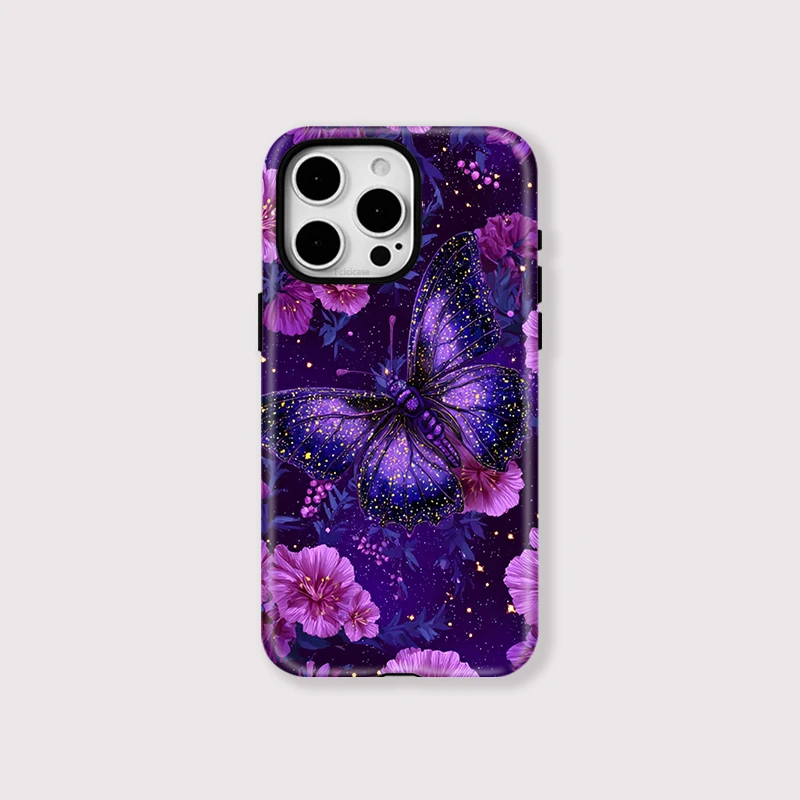 Fashion Butterfly Flower MagSafe Case iPhone 15 Pro Max - View 1