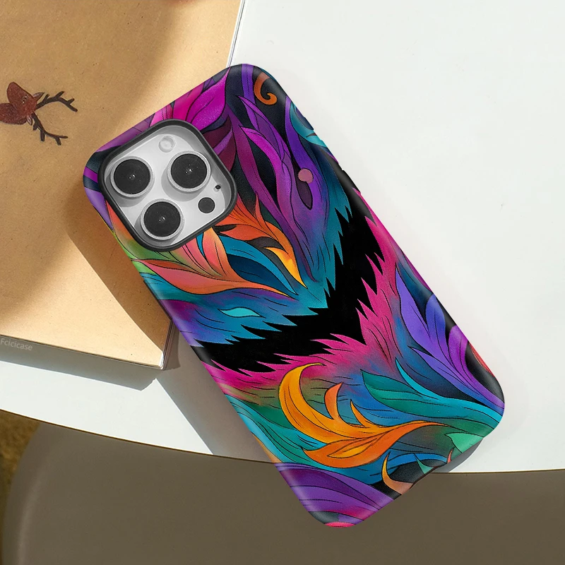 Colorful Painting Matte Silicone Case iPhone 16 Pro Max - View 3