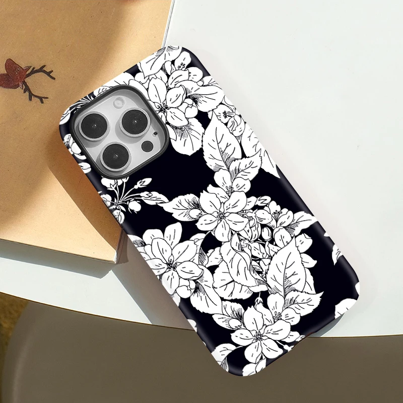 Retro Flower Bumper Magnetic Case iPhone 16 Pro Max - View 3