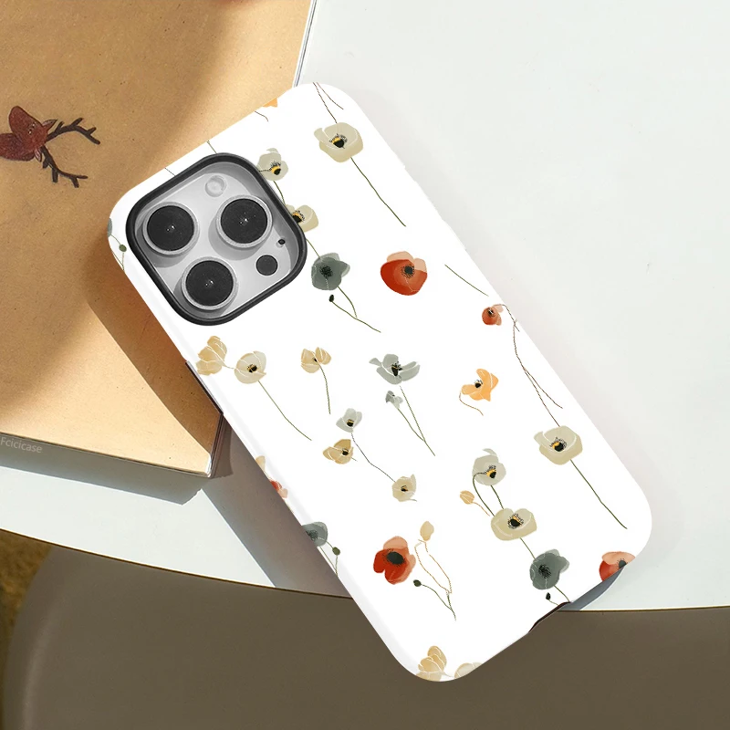 Fashion Flower Double-layer PC Case iPhone 16 Plus - View 3