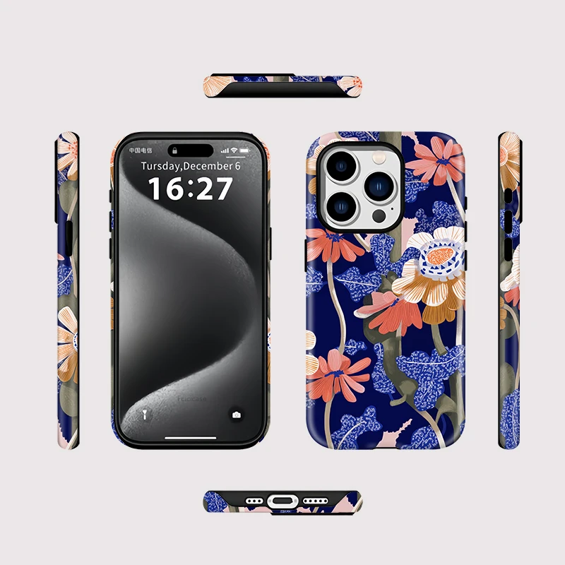 Flower Two-in-One Case iPhone 16 Pro Max - View 2