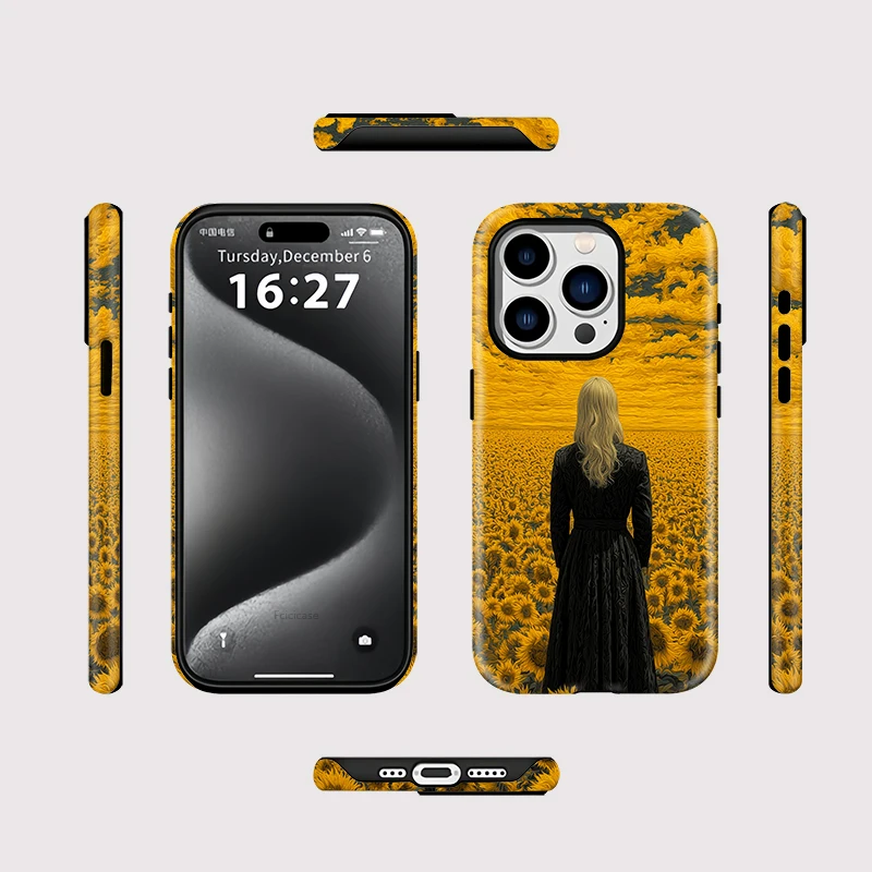 Sunflower Acrylic 2-in-1 Case iPhone 15 Pro Max - View 2