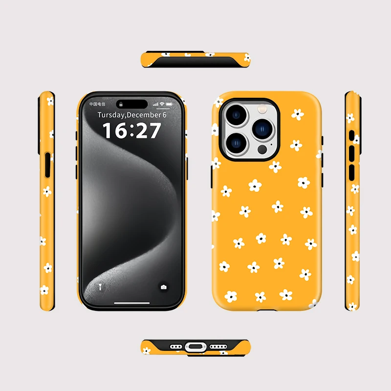 Flower Silicone Acrylic Case iPhone 16 - View 2