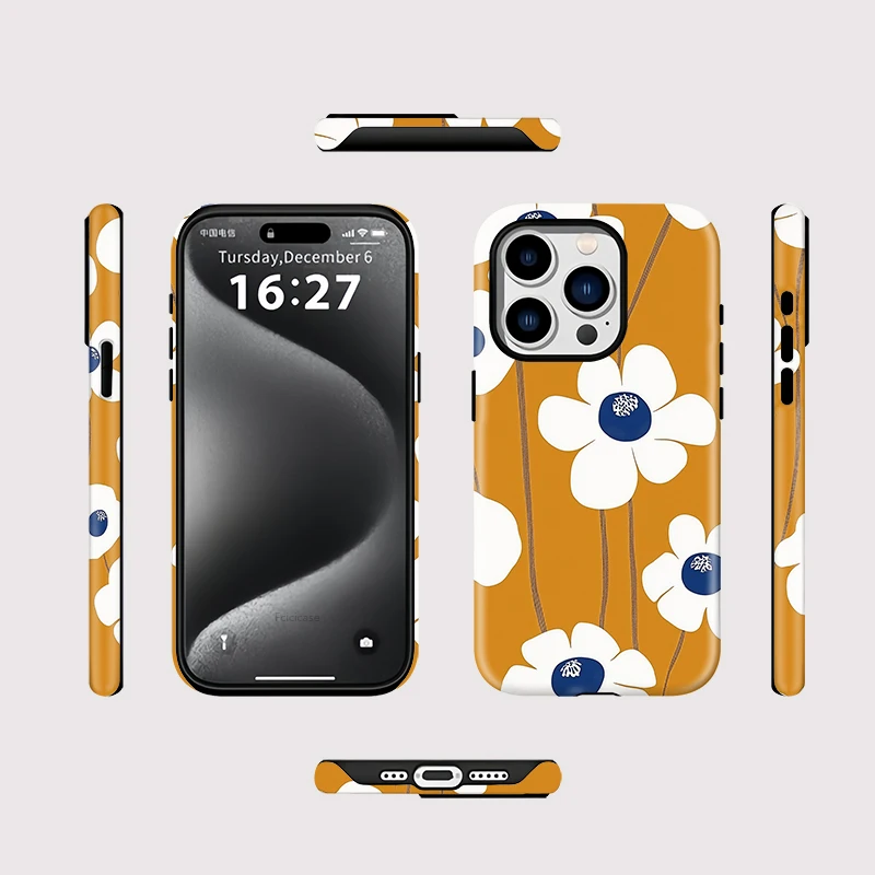 Flower Pattern Wireless Case iPhone 16 Pro Max - View 2