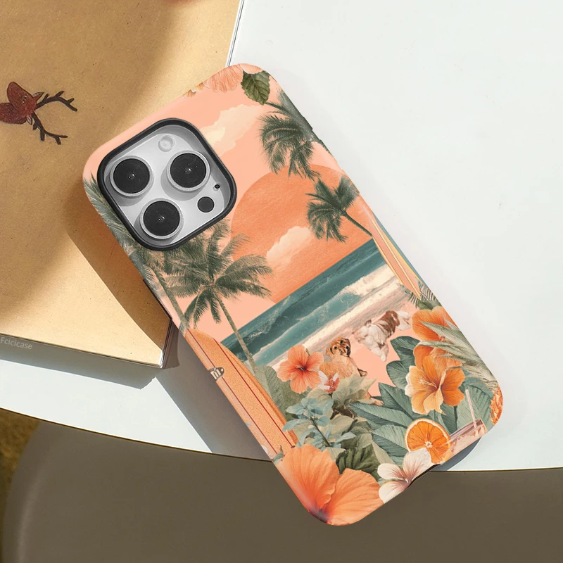 Cute Dogs Flowers Acrylic Case iPhone 15 Pro Max - View 3