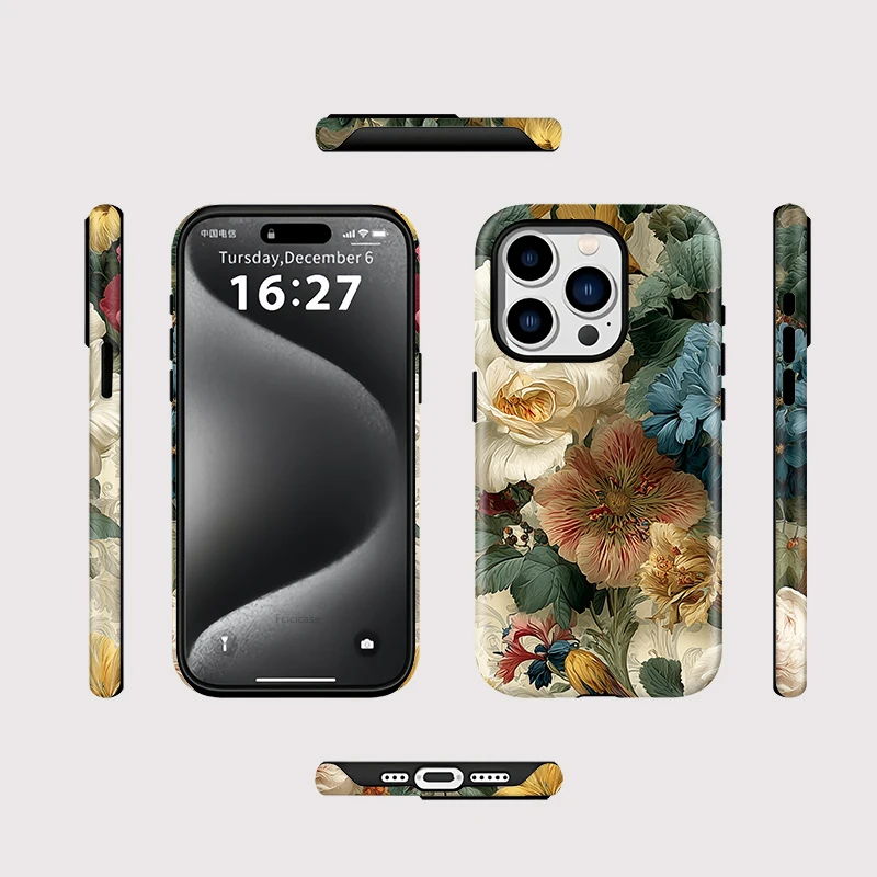 Hard Matte Flower Case iPhone 16 Plus - View 2