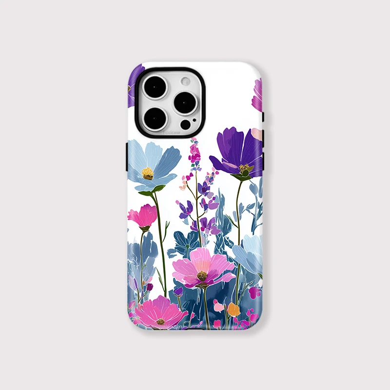 Flower Pattern Two-in-One MagSafe Case iPhone 15 Pro Max - View 1