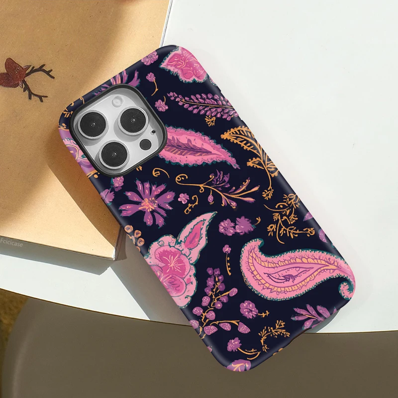 2-in-1 Fashion Flower Silicone Case iPhone 16 Pro Max - View 3