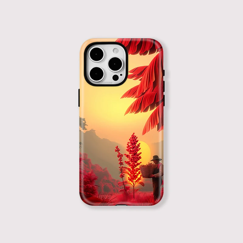 Mountain Scenery Matte Shell Case iPhone 15 Plus - View 1