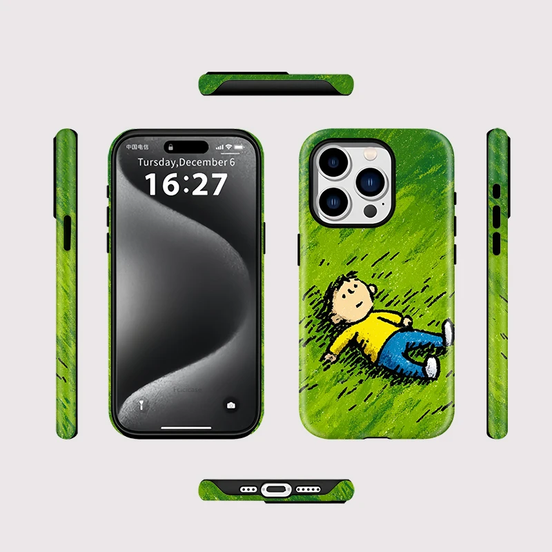 Cute Boy Shockproof PC Case iPhone 16 Pro Max - View 2