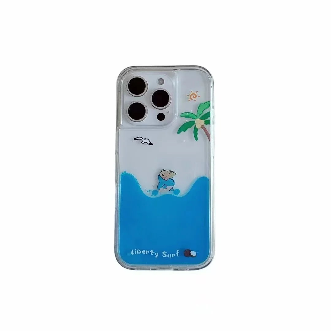 Surfer Puppy Liquid Silicone Case iPhone 16 Pro Max