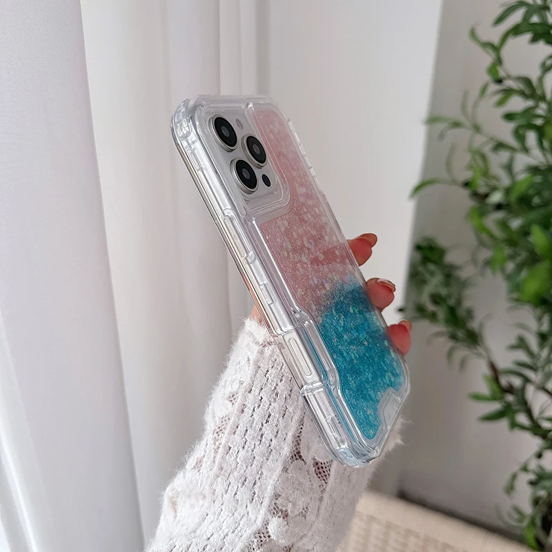 Gradient Glitter iPhone 16 Pro Max Case - Side View