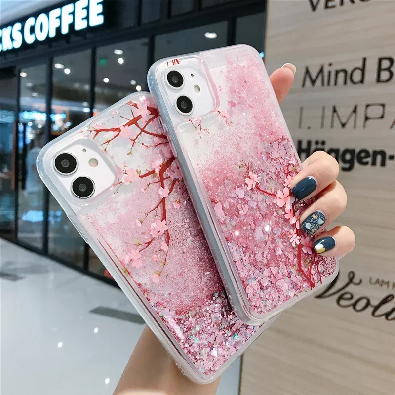 Peach Blossom Quicksand Case iPhone 16 Pro Max - View 4