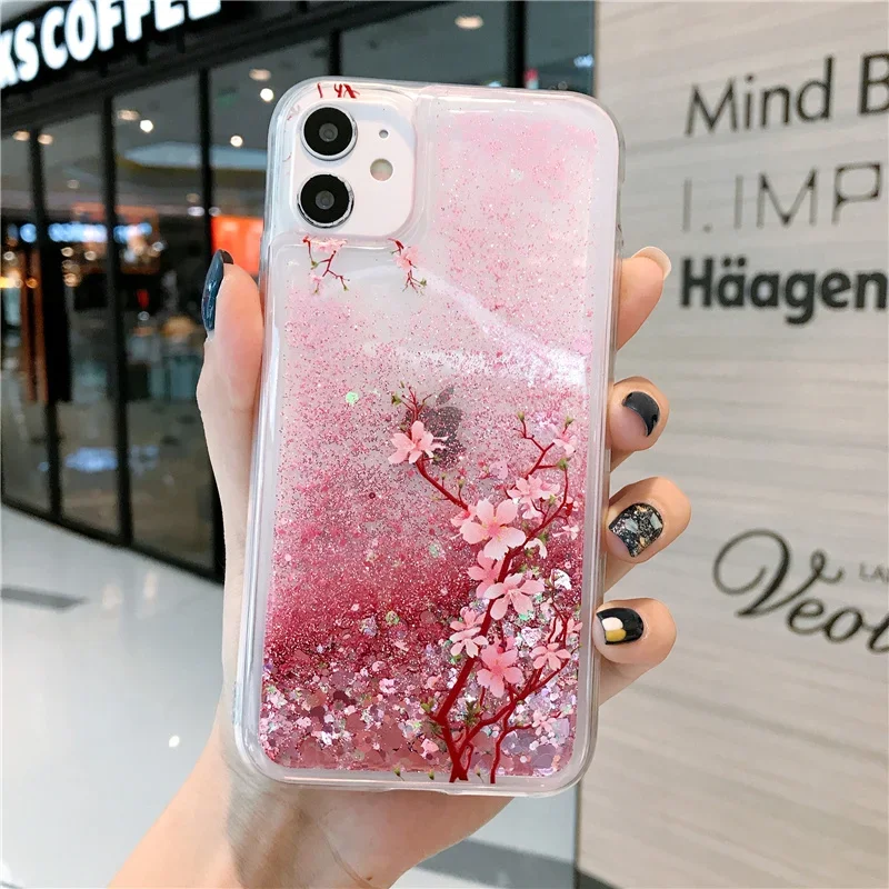 Peach Blossom Quicksand Case iPhone 16 Pro Max - View 3