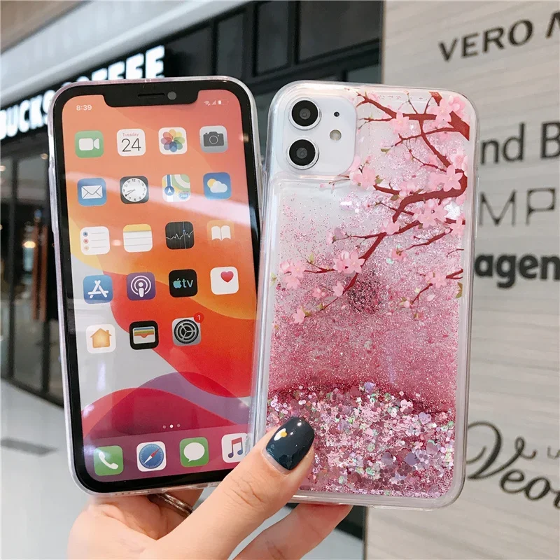 Peach Blossom Quicksand Case iPhone 16 Pro Max - View 5